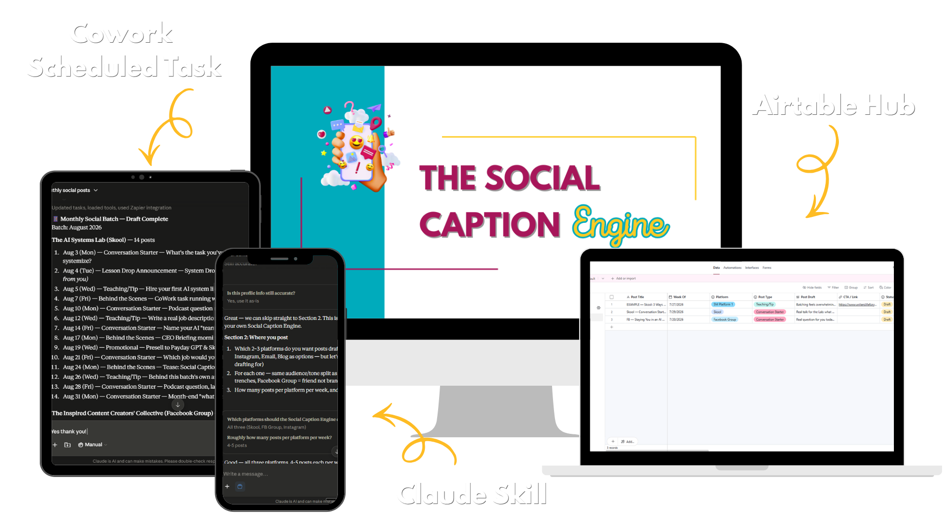 The Social Caption Engine in action
