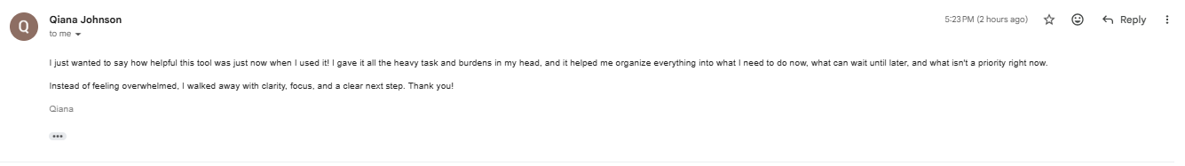 Testimonial about The AI CEO Briefing System