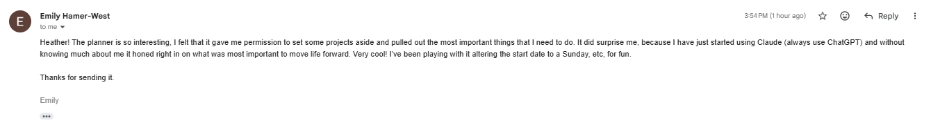 Testimonial about The AI CEO Briefing System