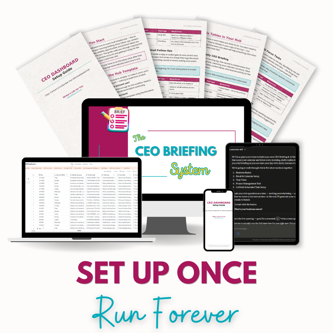 The AI CEO Briefing System mockup