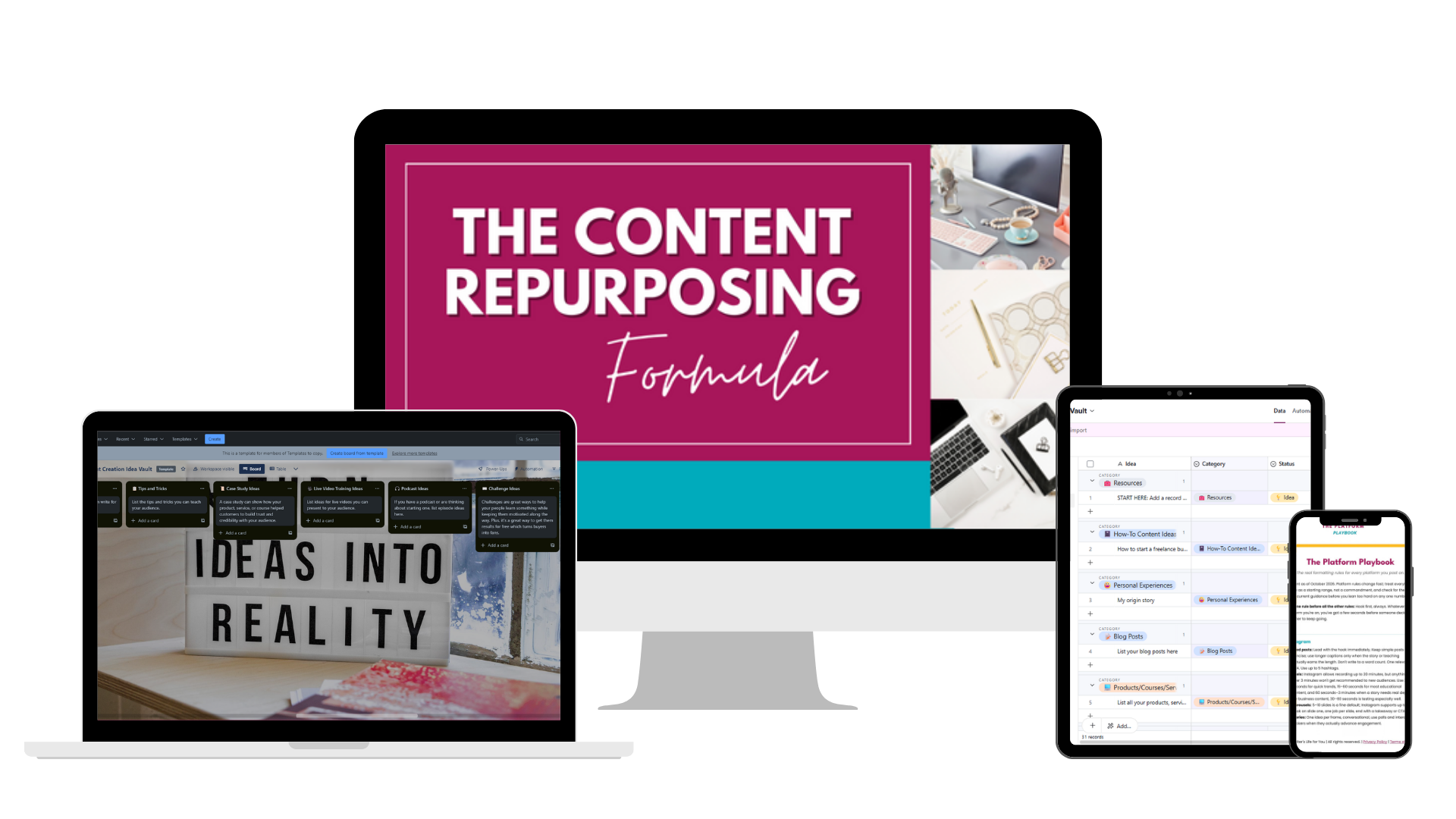 The Content Repurposing Formula module preview mockup