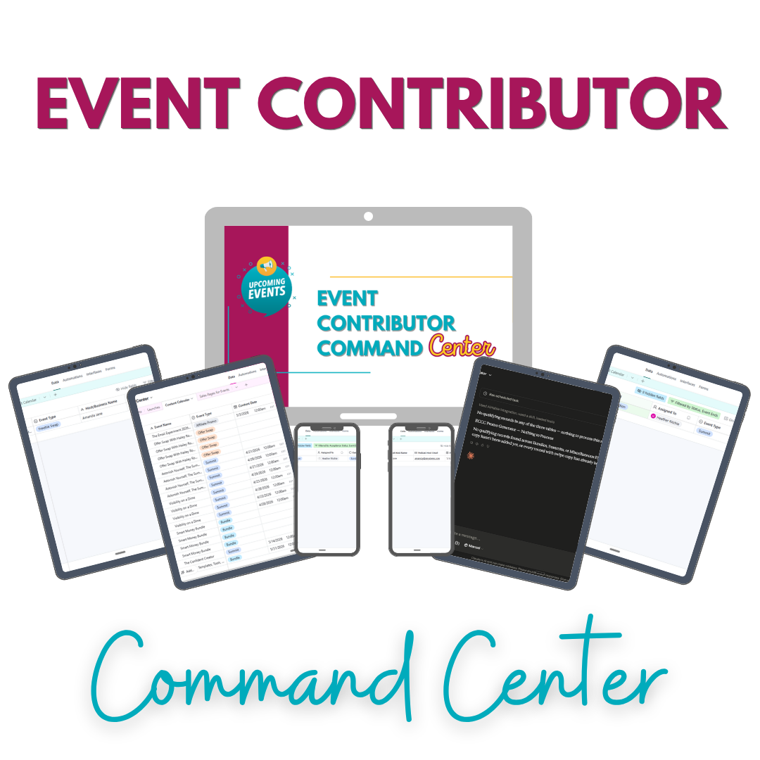 Event Contributor Command Center table view