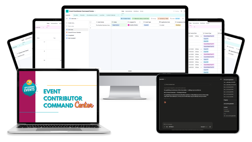 Event Contributor Command Center Airtable base preview